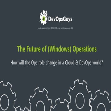 The future of (Windows) operations #WinOps #DevOps