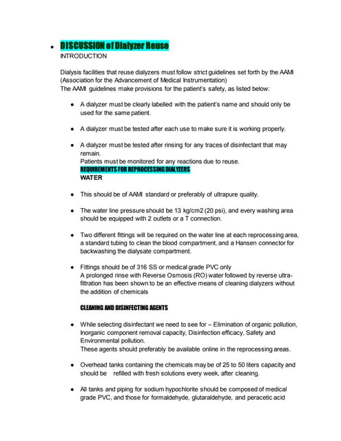 Discussion of dialyzer reuse