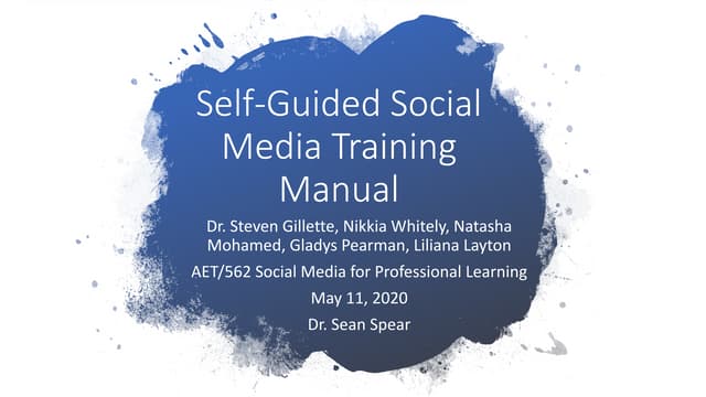 Self-Guided Social Media Training Manual