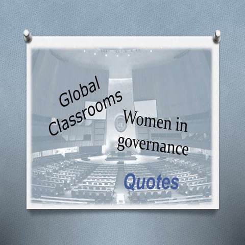 Women in governance_Global_Classrooms_2014