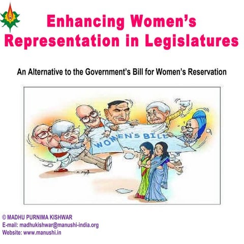 Enhancing Women’s Representation In Legislatures