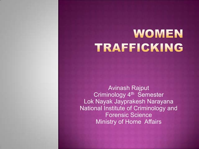 Women Trafficking
