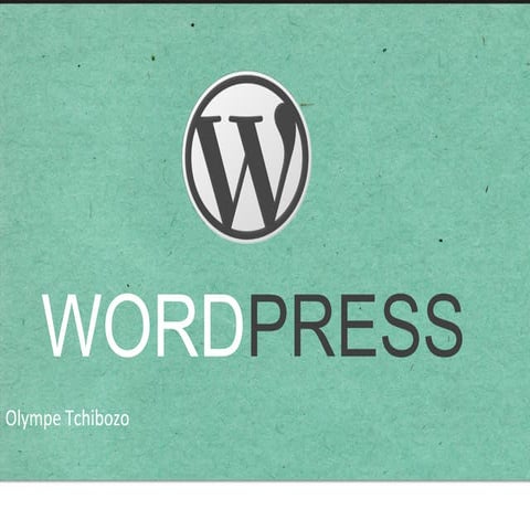 Simple présentation de Wordpress