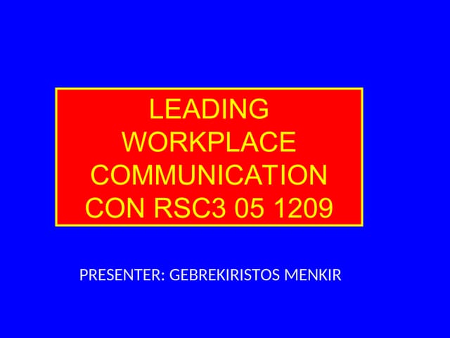 Workplace Communication3 for all enginers.ppt