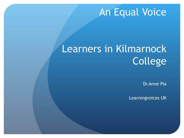 Workshop Kilmarnock College