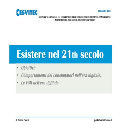 CESVITEC: scenario digitale in Italia di Guido Fusco