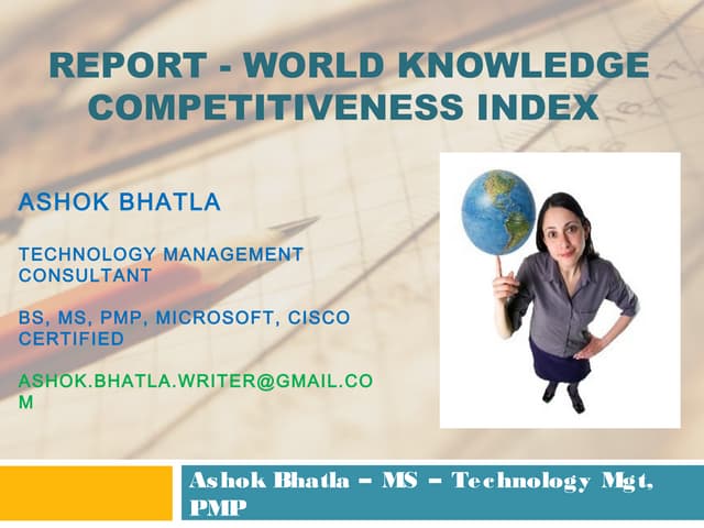 World innovation - Knowledge Competitiveness Index