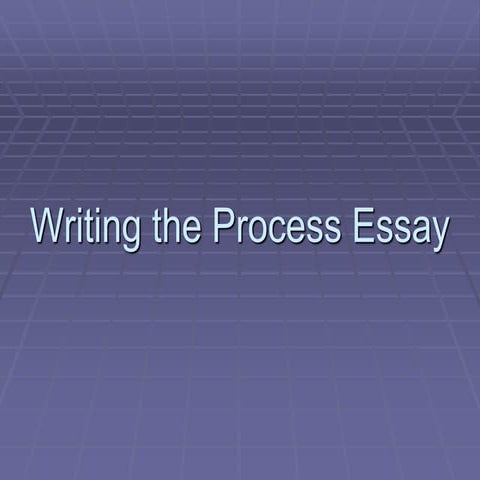 Writing process analysis essay
