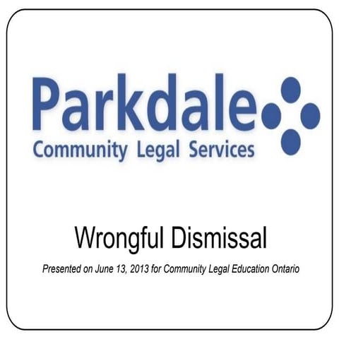 Wrongful Dismissal