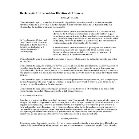 Declaração Universal dos Direitos do Homem