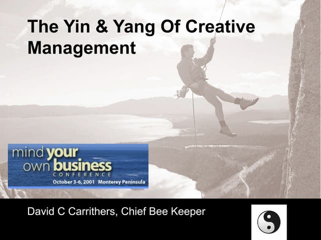 Yin & Yang of Creative Management 