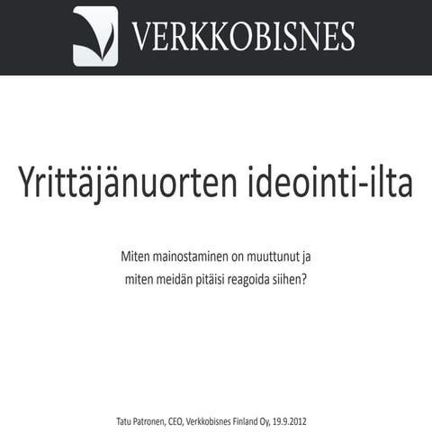 Ideoita markkinointiin