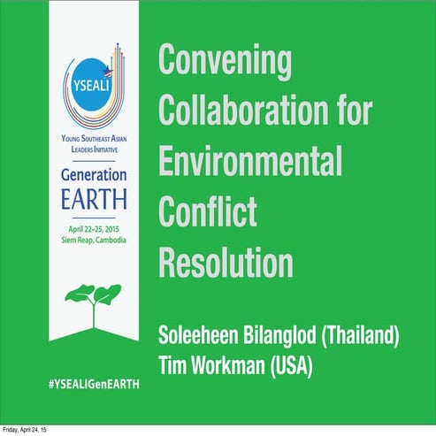 Convening Collaboration for Environmental Conflict Resolution