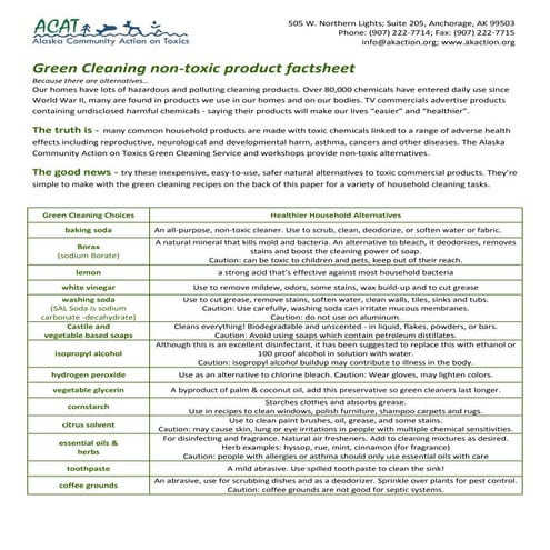 Green Cleaning Recipes 