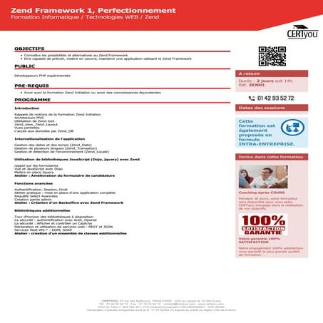 Zen01 formation-zend-framework-1-perfectionnement