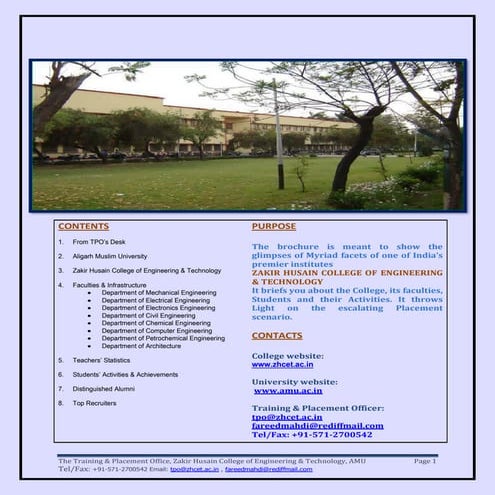 Zhcet(amu) brochure 2011
