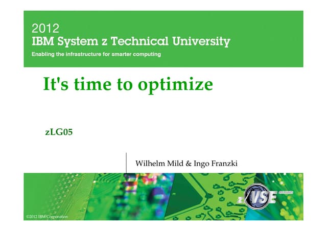 It's time to optimize
