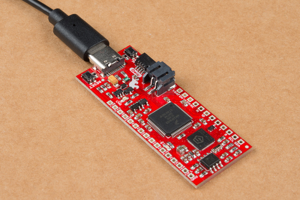 RED-V Thing Plus Connected to USB C Cable