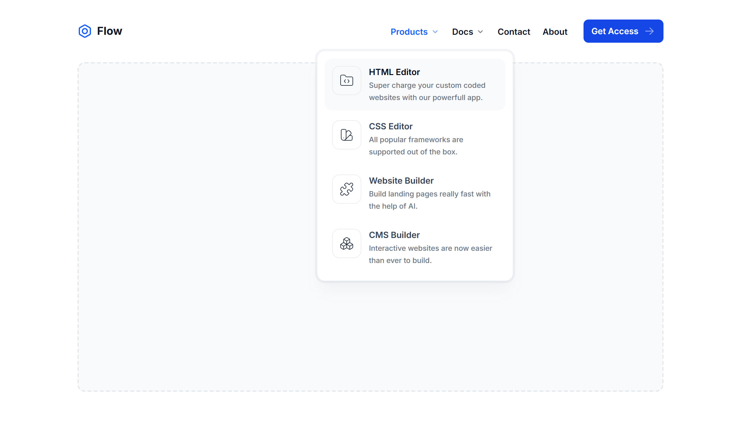 Screenshot preview of With Mega Menu Subtle