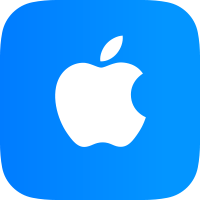 Logo Apple bleu