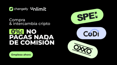 Changelly y Unlimit lanzan una campaña exclusiva con 0% de comisiones para compras e intercambios cripto en México