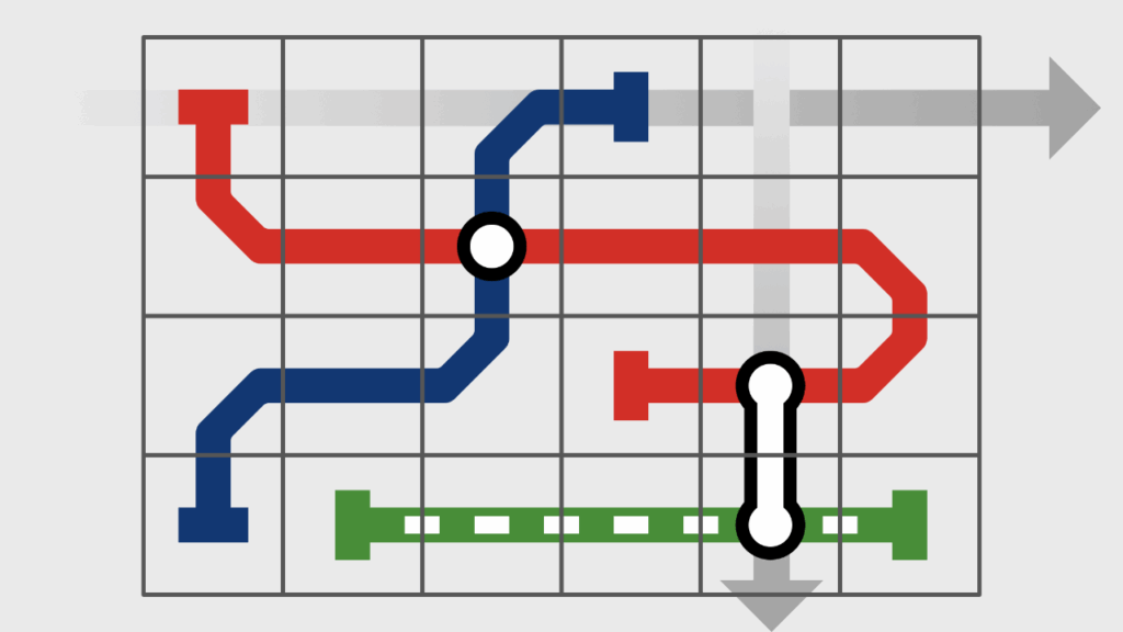 Metromino Game Idea - Screenshot 2 showing how the maps will be scrambled by whole rows and columns.