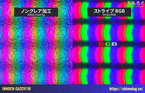 INNOCN GA32V1Mレビュー(画素ドット)