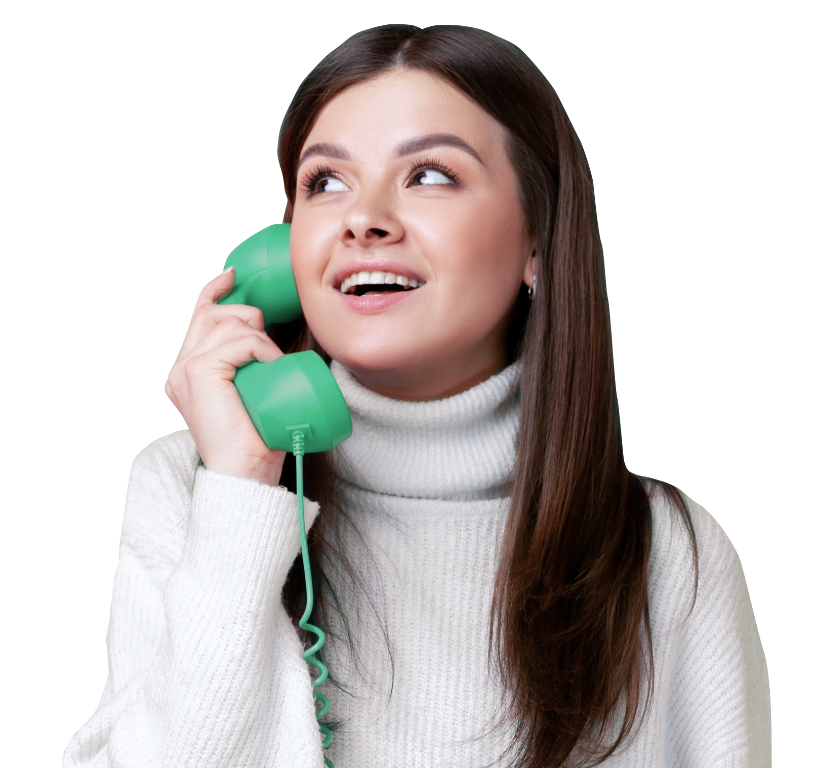 woman talking on landline phone using CenturyLink home phone service