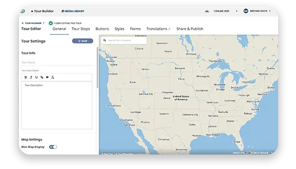 Create interactive virtual tours