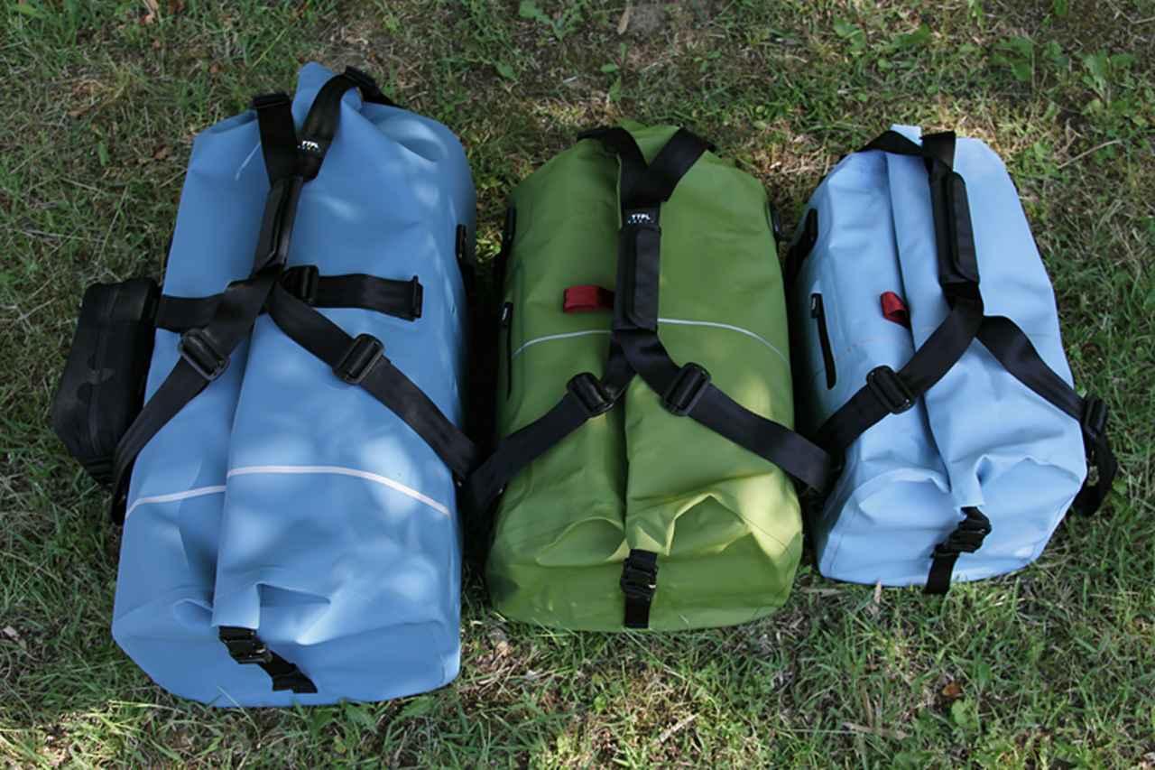 画像: 左から、touring60(幅62cm)、touring40(幅47cm)、touring25(幅42cm)。