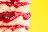 A stack of jam sandwiches