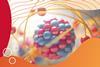 A model of an atom with the nucleus in close up and electron shells surrounding