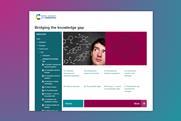 A screenshot from the Bridging the knowledge gap quiz platform, featuring a list of all available quiz topics and photo of a young man looking quizzically at some chemical formulas