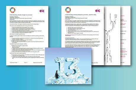 An image showing the pages available in the downloads with an iceberg in the shape of a 13 in the foreground.