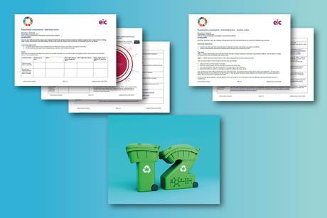 An image showing the pages available in the downloads with two bins in the shape of a 12 in the foreground.