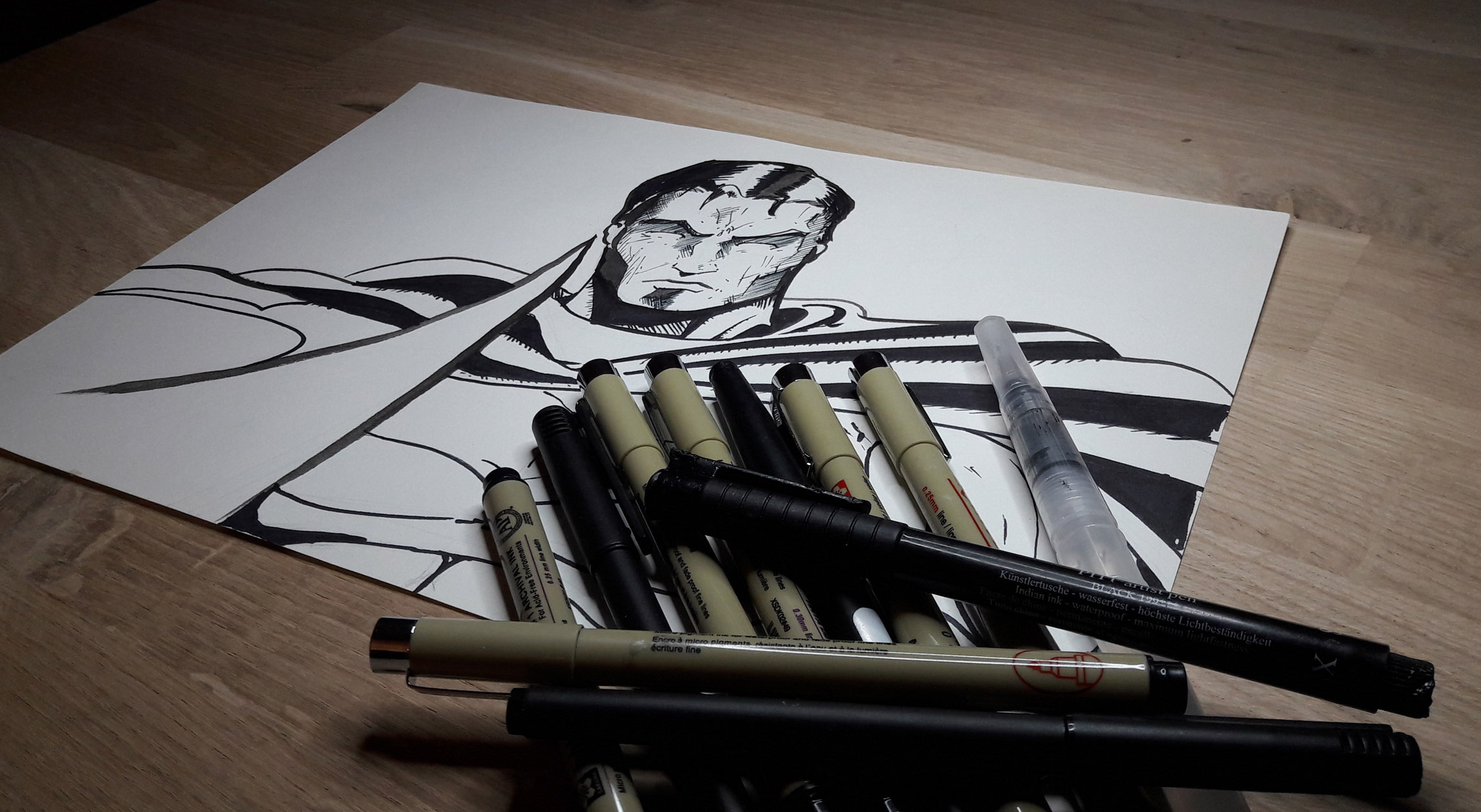 PHOTOSHOP and By-Hand Techniques to Draw an Illustration