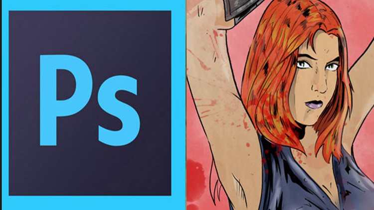 PHOTOSHOP Drawing a Girl with the Help of a Picture