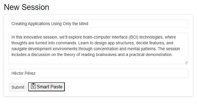 Integrating Smart Paste into a Blazor project
