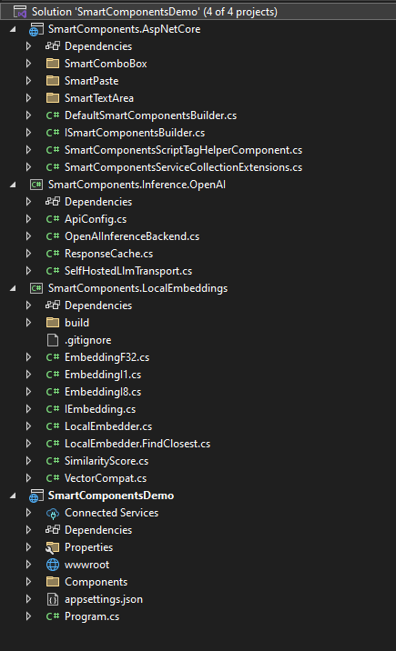 The solution containing the projects required for the Smart Components to function