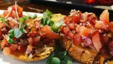A Bruschetta available at La Padella in Media.