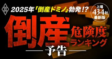 【倒産危険度ランキング最新版】上場434社が危険水域!「倒産ドミノ」の可能性が高まる2025年