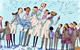 A cartoon of singing chemistry teachers and happy students