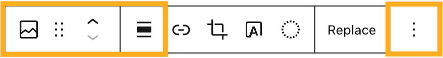 The Block Toolbar with the global toolbar settings highlighted.
