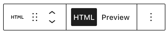 Übergeordnete individuelle HTML-Block-Werkzeugleiste