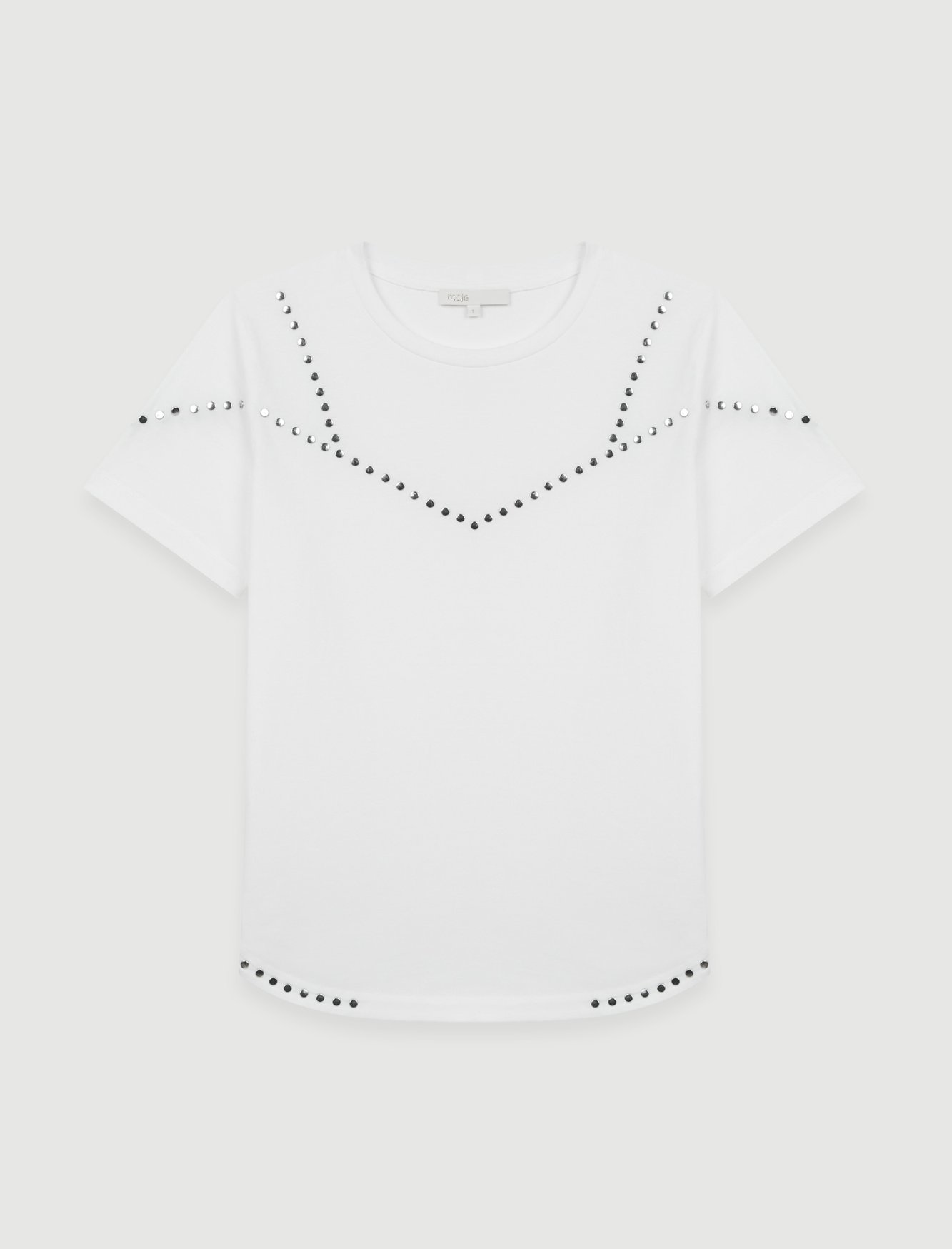 Photo produit T-shirt blanc clouté numéro 0