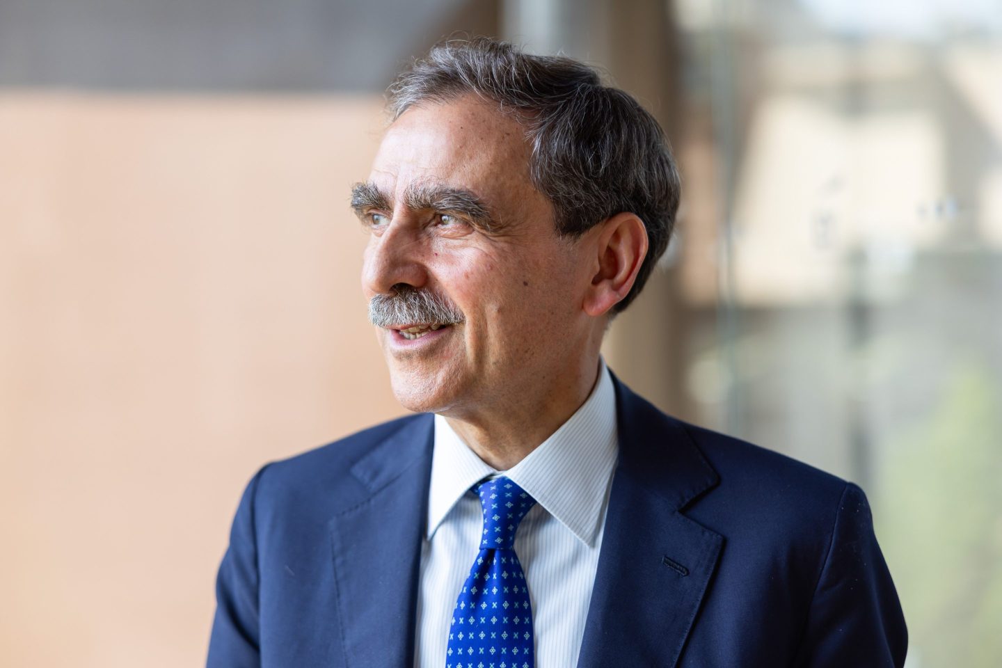 Luigi Lovaglio showing his profile and big beautiful bushy eyebrows