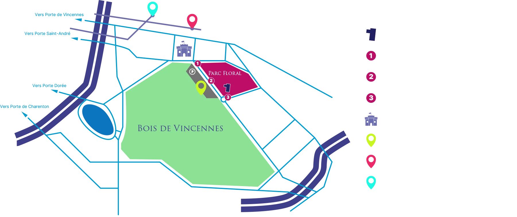 Plan de situation du Forum Trium