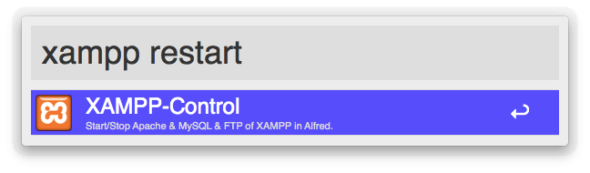 XAMPP Control for Alfred Screenshot XAMPP-Control-trigger