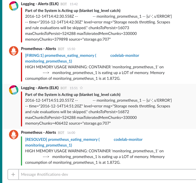 Slack Alerts Screenshot alerts_screenshot