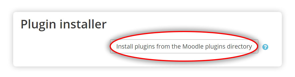 Install from the Moodle directory Install from the Moodle directory